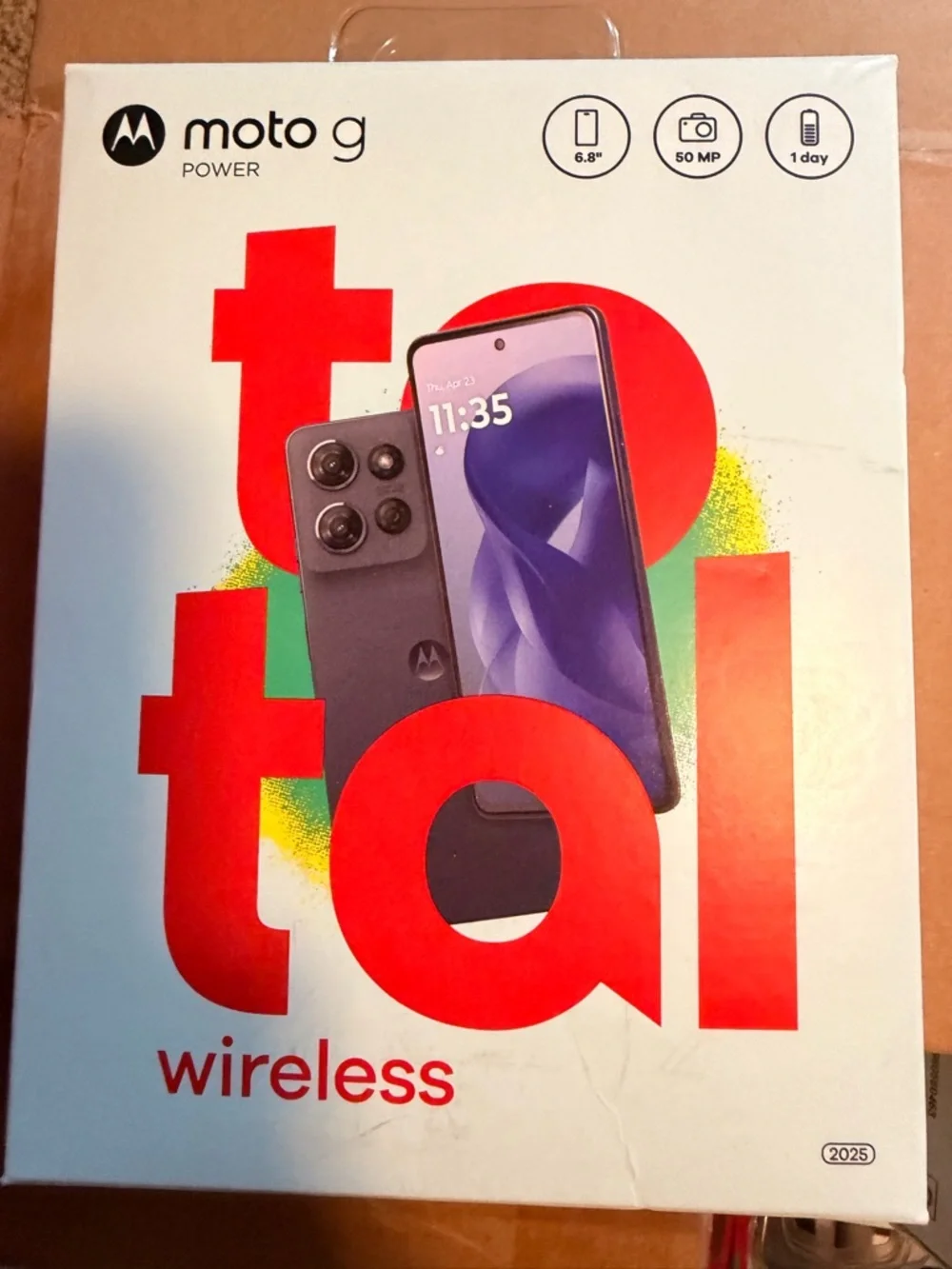 (New)Motorola moto g Power Smartphone in Black (Total wireless by Verizon)